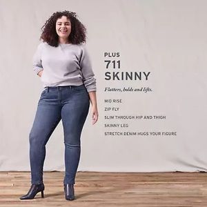 Levi’s jeans 711 skinny 24w l plus size women